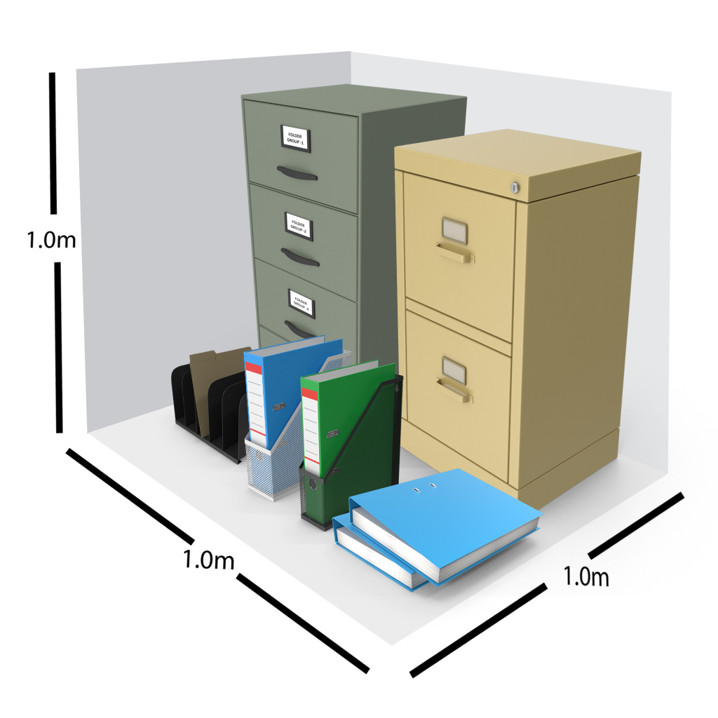 1m cube double door secure