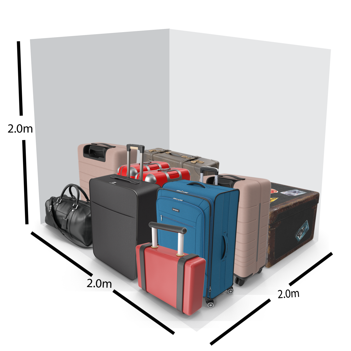 travel bags and suitcases in a DBL Door